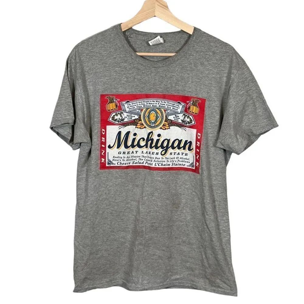 Vintage Michigan Beer Parody T-shirt Mens M